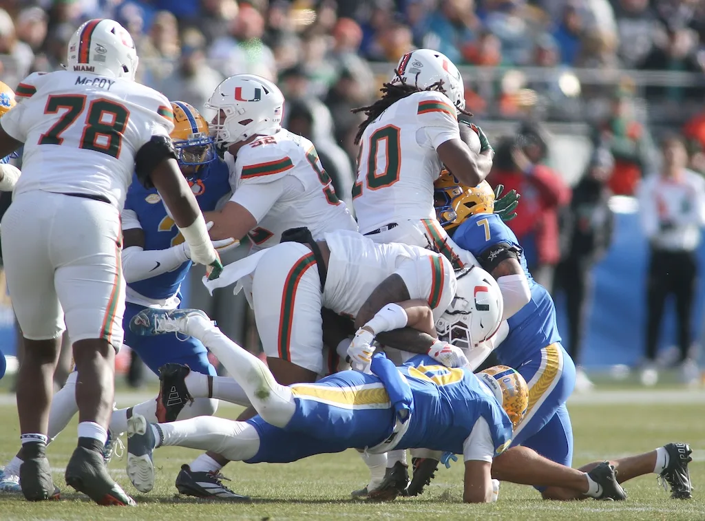 Miami ends Pitt’s ACC title hopes with 38-7 victory at Acrisure Stadium